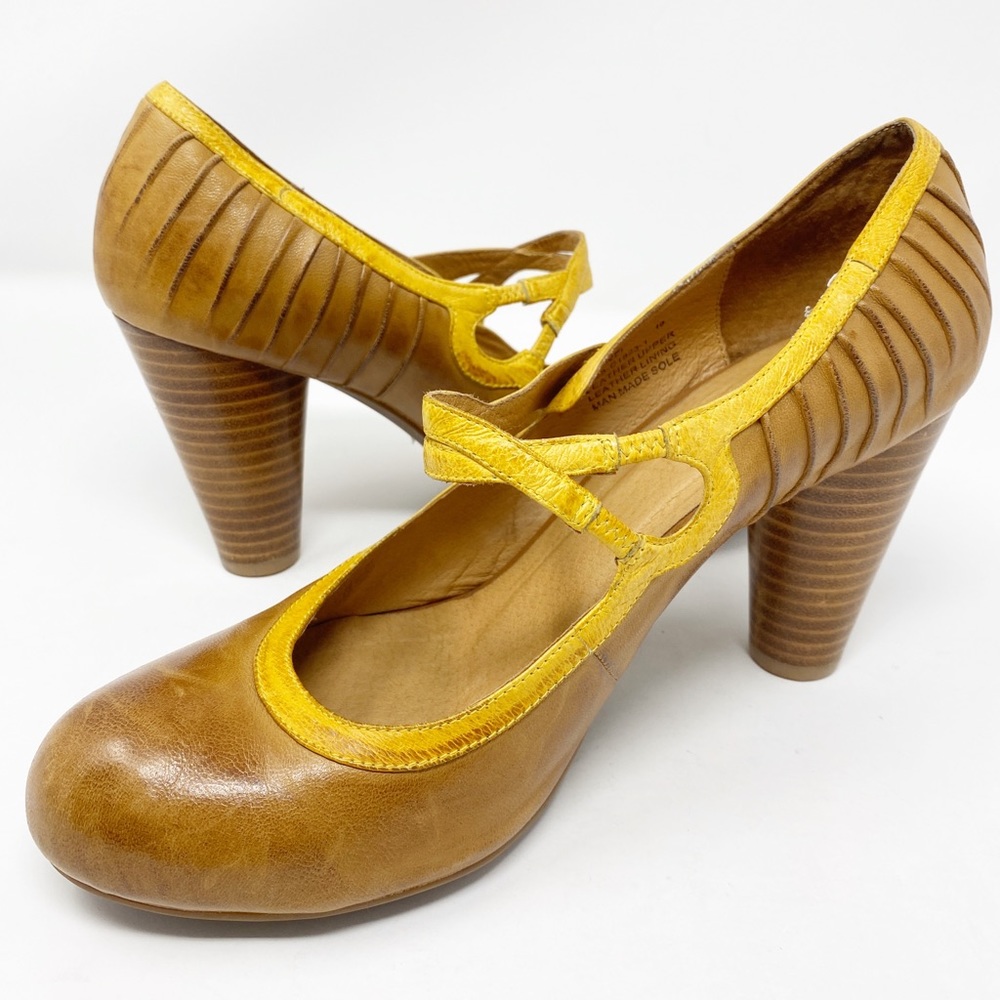 Miz Mooz Brown Leather SENSEI Mary Jane Heels